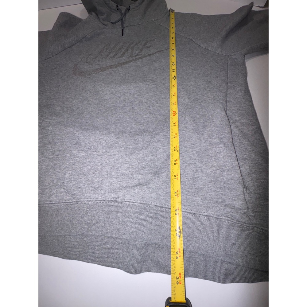 Nike Men Gray Pullover Hoodie Sweatshirt Long Sleeve Size L - Picture 12 of 14